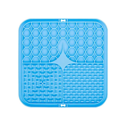Lick Mat for Dogs & Cats | Slow Feeder + Anxiety Relief | Suction Cup | 4-Zone Silicone | Vet Approved