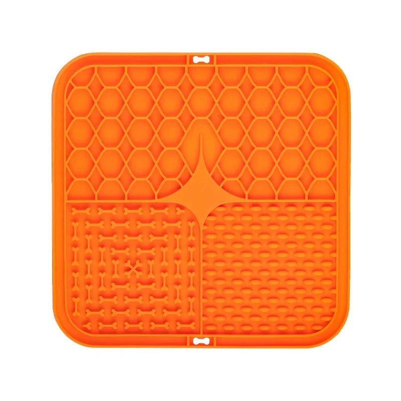 Lick Mat for Dogs & Cats | Slow Feeder + Anxiety Relief | Suction Cup | 4-Zone Silicone | Vet Approved