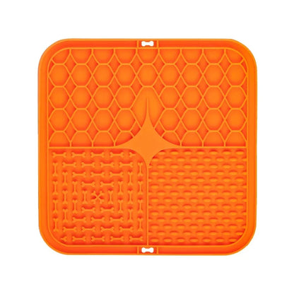 Lick Mat for Dogs & Cats | Slow Feeder + Anxiety Relief | Suction Cup | 4-Zone Silicone | Vet Approved
