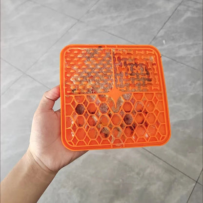 Lick Mat for Dogs & Cats | Slow Feeder + Anxiety Relief | Suction Cup | 4-Zone Silicone | Vet Approved