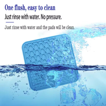 Lick Mat for Dogs & Cats | Slow Feeder + Anxiety Relief | Suction Cup | 4-Zone Silicone | Vet Approved