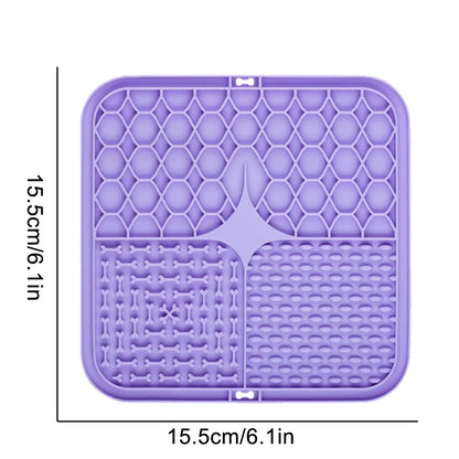 Lick Mat for Dogs & Cats | Slow Feeder + Anxiety Relief | Suction Cup | 4-Zone Silicone | Vet Approved