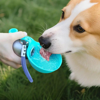 Travel Dog Water Container Portable Dog Water Bottle with Foldable Silicone Bowl Leak-Proof Stainless Steel Pet for Travel